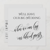 Grijs als we je kunnen knuffelen uitgestelde bruil kaart (Voorkant / Achterkant)