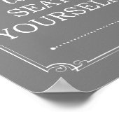 Grijs alsjeblieft, plaats je zelf grappige Bathroo Poster (Hoek)