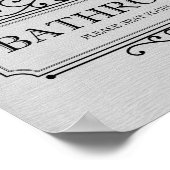 grijs alsjeblieft zit je zelf grappige badkamer poster (Hoek)