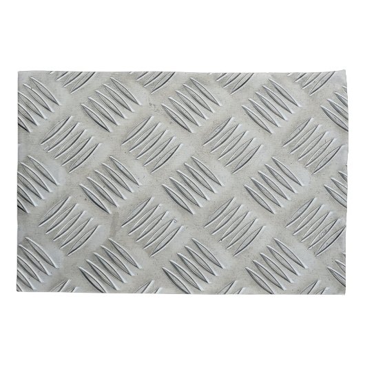 Grijs Aluminium Diamant Patroon Kussensloop (Achterkant-Links)