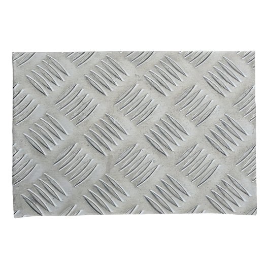 Grijs Aluminium Diamant Patroon Kussensloop (Voorkant-Rechts)