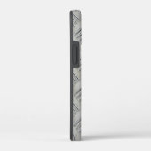 Grijs aluminium diamantplaatpatroon Case-Mate iPhone case (Achterkant / Rechts)