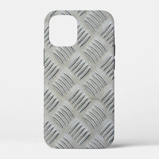Grijs aluminium diamantplaatpatroon Case-Mate iPhone case (Achterkant)