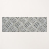 Grijs aluminium diamantplating yogamat (Voorkant (horizontaal))