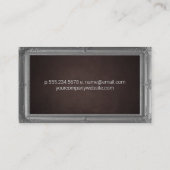 Grijs Antiek Lijst | Bruine textuur Visitekaartje (Achterkant)