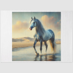 Grijs Arabisch Paard Decoupage Tissue Papier