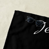 Grijs Arabisch paard gepersonaliseerd Strandlaken (In situ)