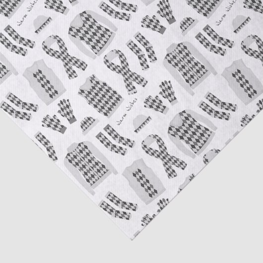 Grijs Argyle Patroon Items Tissue Paper Tissuepapier (Detail)