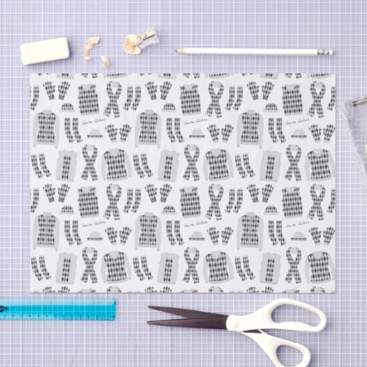 Grijs Argyle Patroon Items Tissue Paper Tissuepapier (Craft)