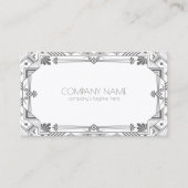 Grijs art. Deco Lijst 2 Visitekaartje (Voorkant)