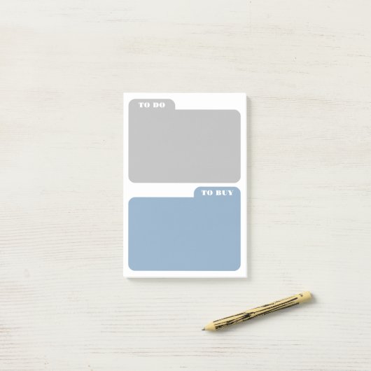 Grijs & asblauw om te doen & te kopen post-it® notes (Op bureau)