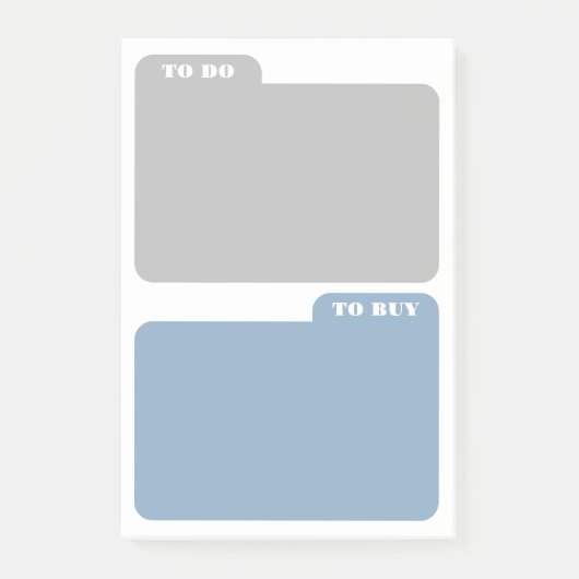 Grijs & asblauw om te doen & te kopen post-it® notes (Voorkant)
