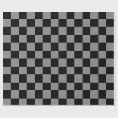 Grijs Aszwart Checker Patroon Verpakking Papier (Vlak)