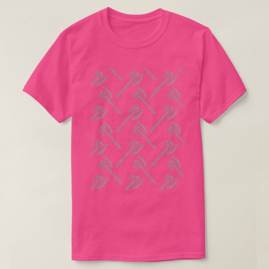 grijs Ax-patroon T-shirt (Design voorkant)