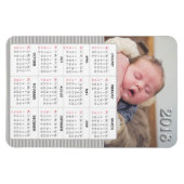 Grijs Baby foto 2018 Kalender Koelkast Magnet Magneet (Horizontaal)