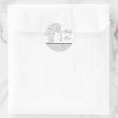 Grijs Baby Love Elephant Sticker (Tas)