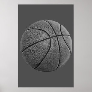 Grijs basketbal poster