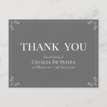 Grijs Bedankt Rouw Sympathie Elegant Eenvoudig 