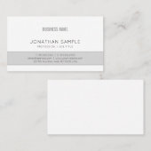 Grijs bedrijf Gewoon professioneel elegant design Visitekaartje (Voorkant / Achterkant)
