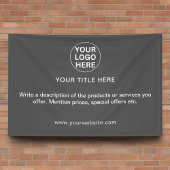 Grijs bedrijf Logo Text Professional Adverteren Spandoek