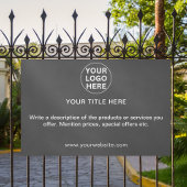 Grijs bedrijf Logo Text Professional Adverteren Spandoek