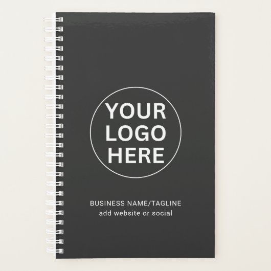 Grijs Bedrijf Professionele Schone Logo Planner (Voorkant)