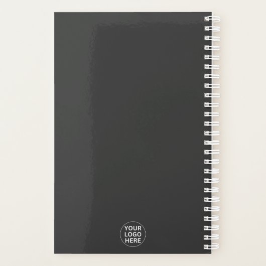 Grijs Bedrijf Professionele Schone Logo Planner (Achterkant)