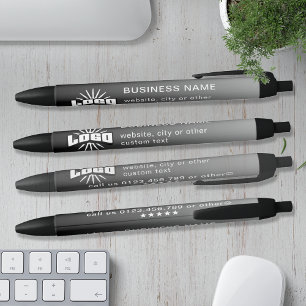 Grijs Bedrijfs logo naam Bedrijf Merk Custom Zwarte Inkt Pen