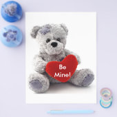 Grijs Beer met hart Flyer (Enkel)