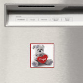 Grijs Beer met hart Magneet (Insitu (Vaatwasser))