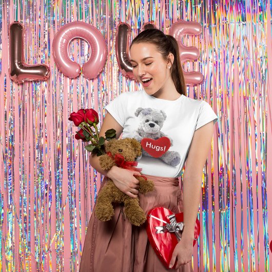 Grijs Beer met hart T-shirt