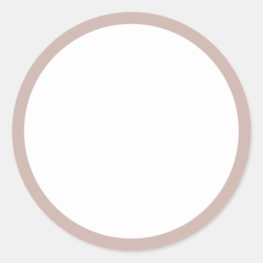 Grijs Beige Blank Klassieke Ronde Sticker (Voorkant)