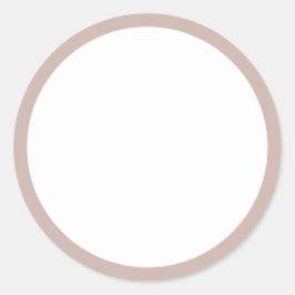 Grijs Beige Blank Klassieke Ronde Sticker