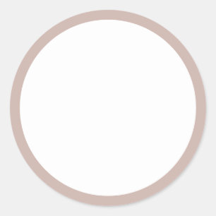 Grijs Beige Blank Klassieke Ronde Sticker