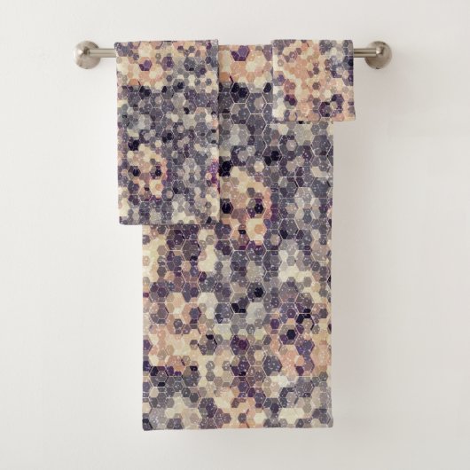 Grijs, beige geometrisch bad handdoek (Insitu)