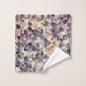 Grijs, beige geometrisch bad handdoek (Wasdoekje)