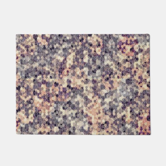 Grijs, beige geometrisch  deurmat (Voorkant)