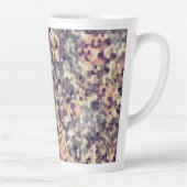 Grijs, beige geometrisch latte mok (Rechts)