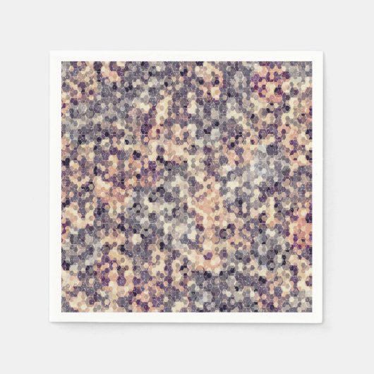 Grijs, beige geometrisch servet (Voorkant)