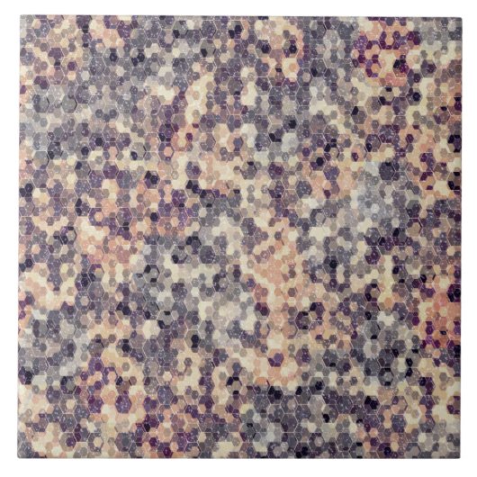 Grijs, beige geometrisch tegeltje (Voorkant)