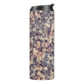 Grijs, beige geometrisch thermosbeker (Gedraaid links)