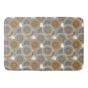 Grijs beige patroon Arabische mandala oosterse sti Badmat
