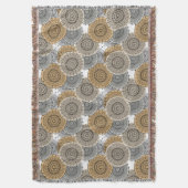 Grijs beige patroon Arabische mandala oosterse sti Deken (Voorkant Verticaal)