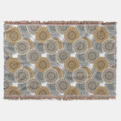 Grijs beige patroon Arabische mandala oosterse sti Deken (Voorkant)