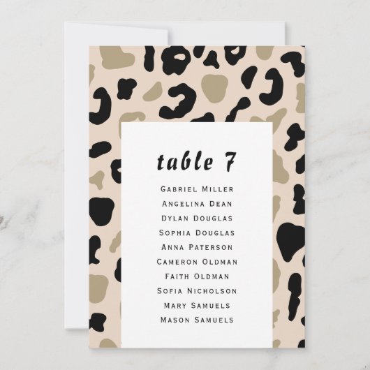 Grijs beige patroon. Modern zitplaatsenoverzicht. Kaart (Voorkant)