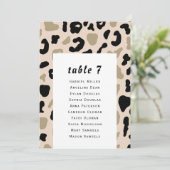 Grijs beige patroon. Modern zitplaatskaart. Kaart (Staand voorkant)