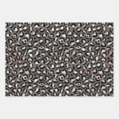 Grijs Beige Perzik Roos Luipaard Print Wrapping Pa Inpakpapier Vel (Voorkant 3)