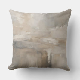 Grijs Beige Taupe Neutraal Abstract Kussen