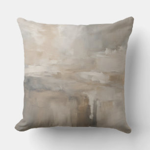 Grijs Beige Taupe Neutraal Abstract Kussen