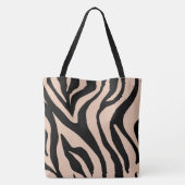 Grijs/beige tijger afdrukken Twee-tonen Mode Tas (Achterkant)